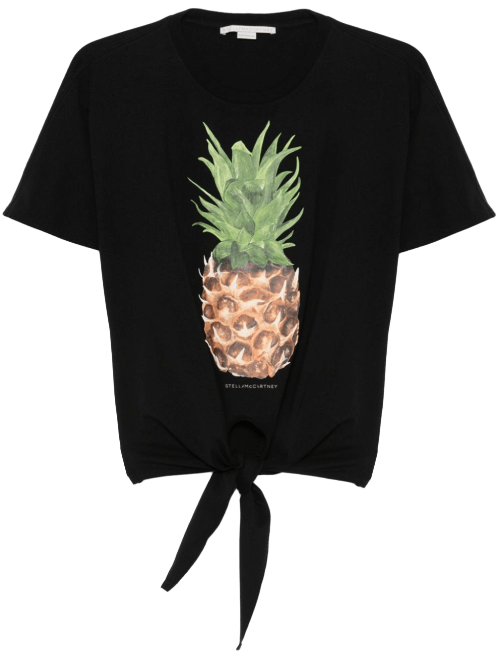 Stella Mccartney Cotton Pineapple Tie Front T-shirt Glam Steals
