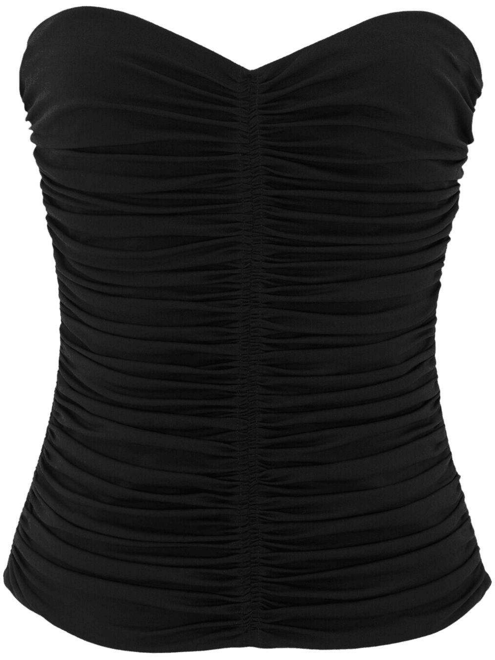Saint Laurent Ruched Strapless Top Glam Steals