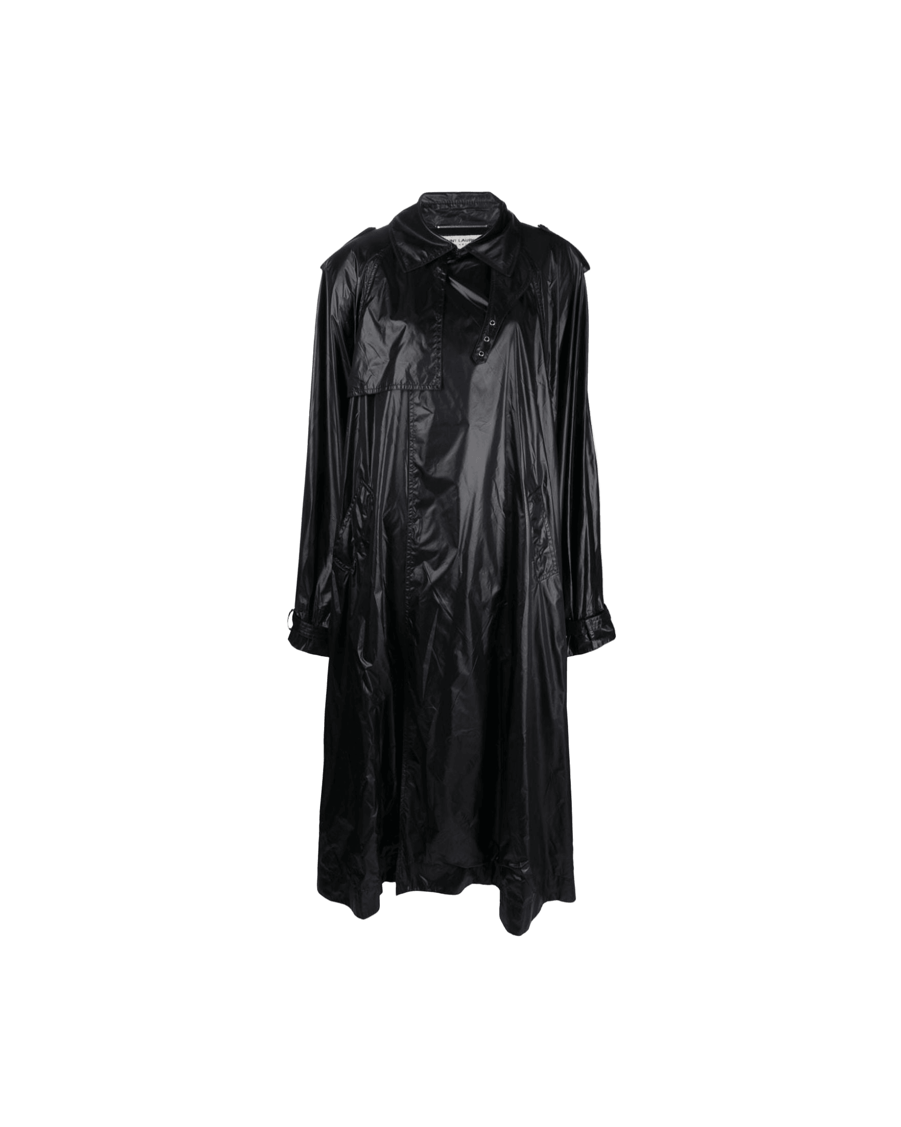 Saint Laurent Shoulder Pad Oversized Trench Coat Glam Steals