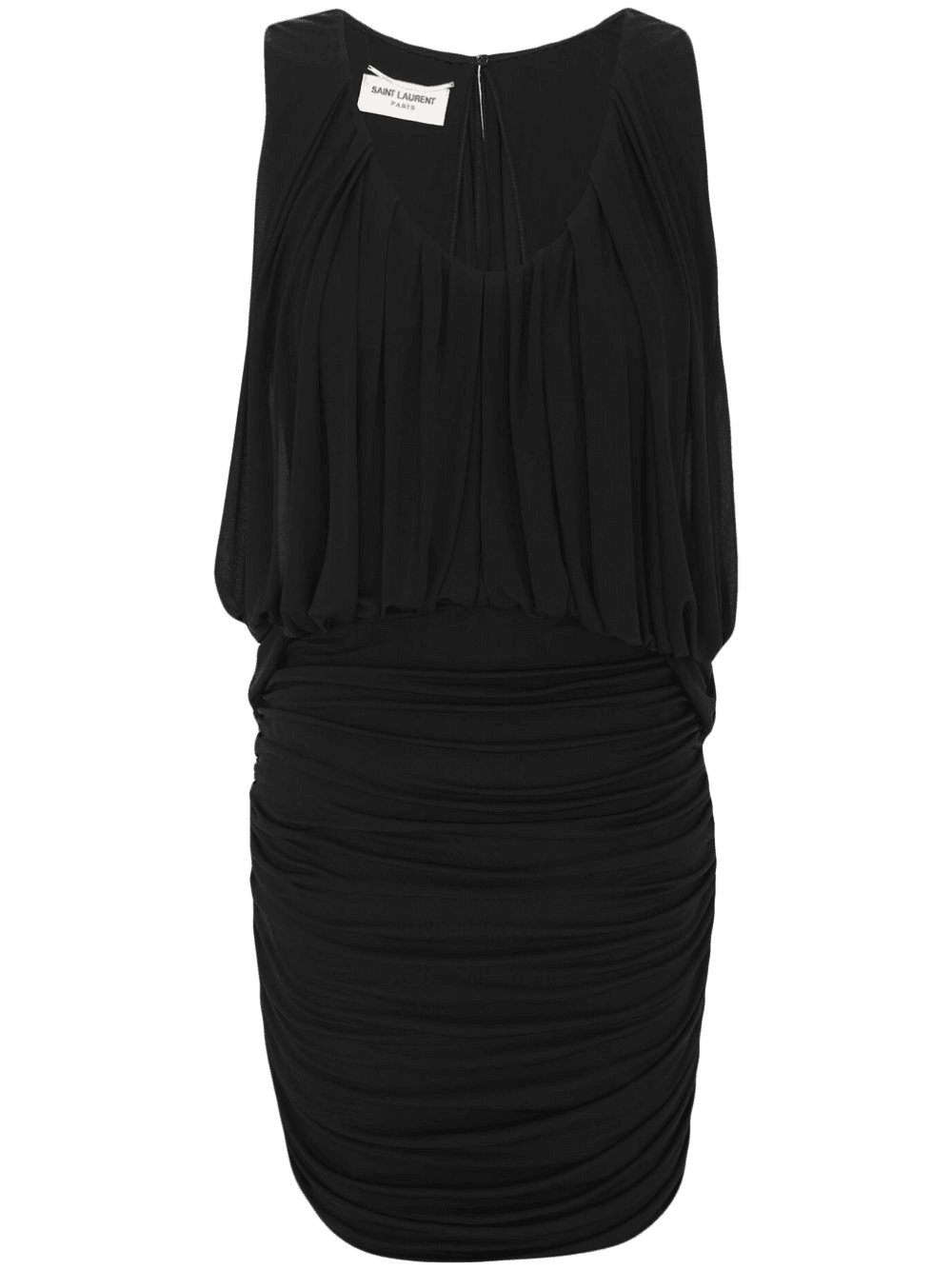 Saint Laurent Sleeveless Draped Minidress Glam Steals