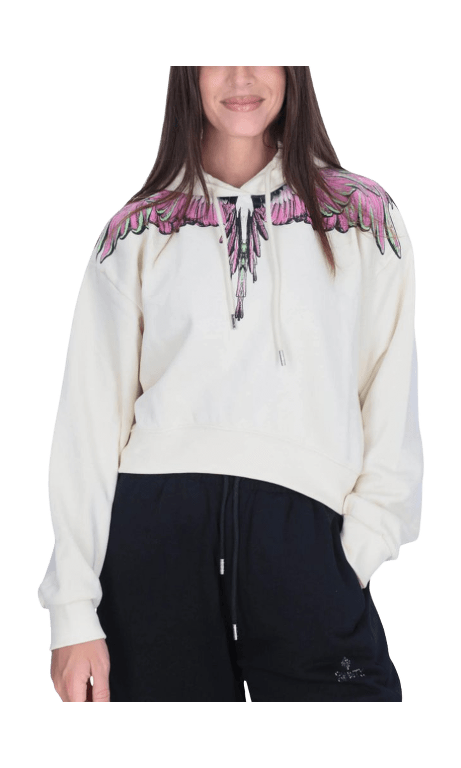 County of Milan White Cotton Hoody Glam Steals