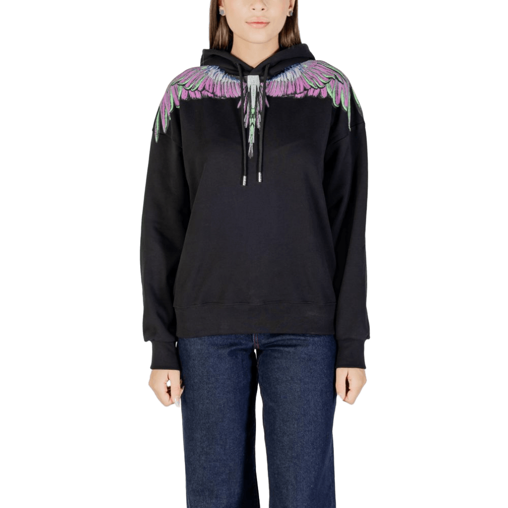 County of Milan Black Cotton Hoody Glam Steals