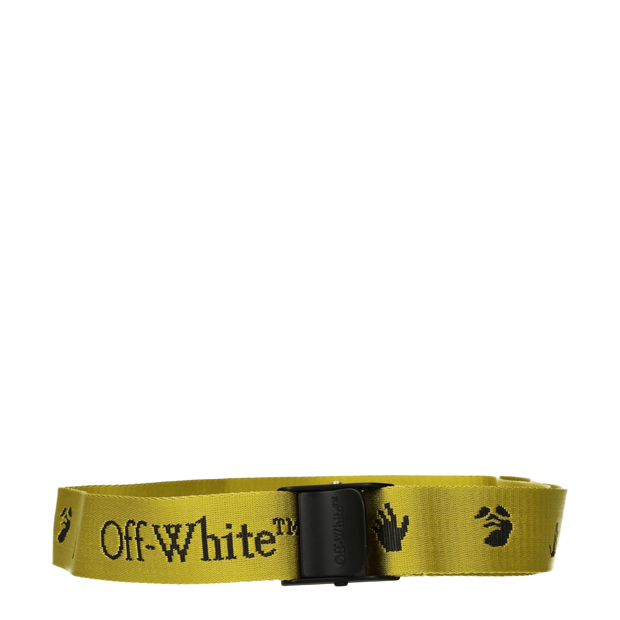 Off-white Off White Yellow Fabric Regular Belts Glam Steals