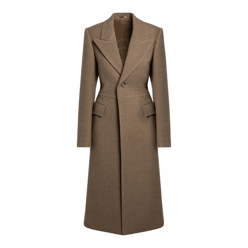 Burberry Beige single-breasted wool coat Glam Steals