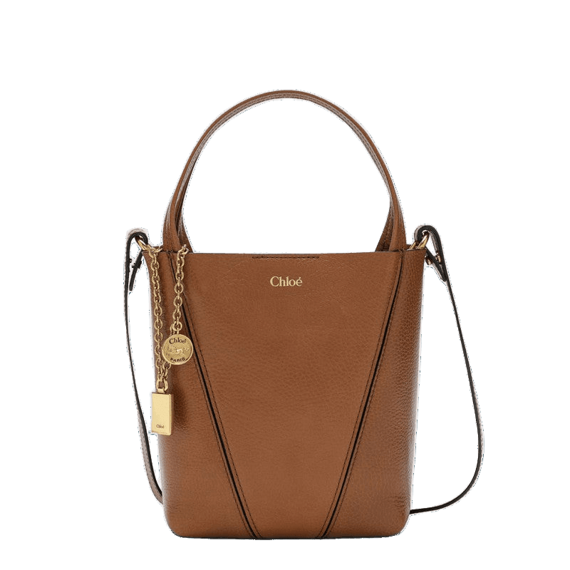 Chloé Brown Leather Small Spin Tote Bag Glam Steals