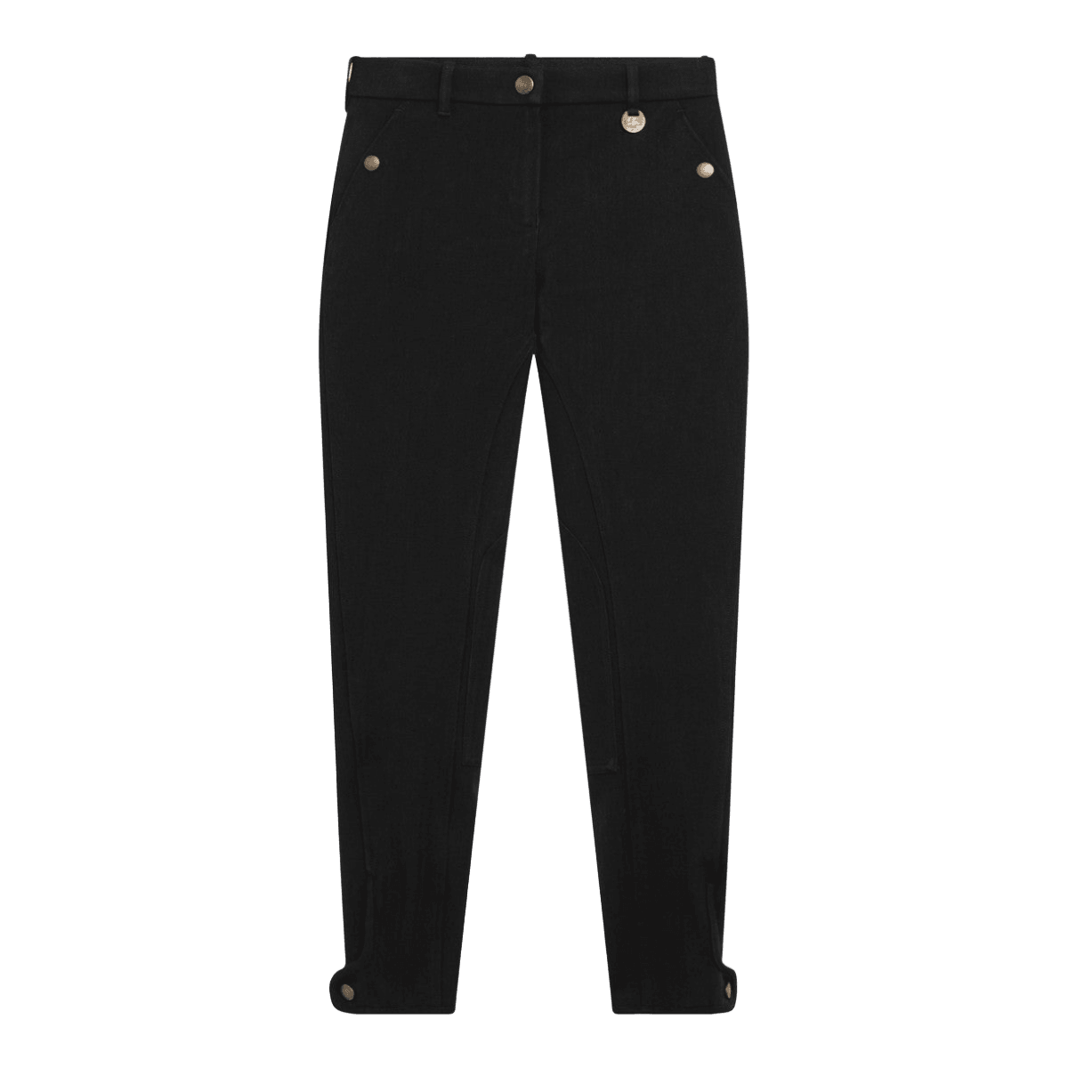 Burberry Black Cotton Slim Stretch Jodhpur Trouser