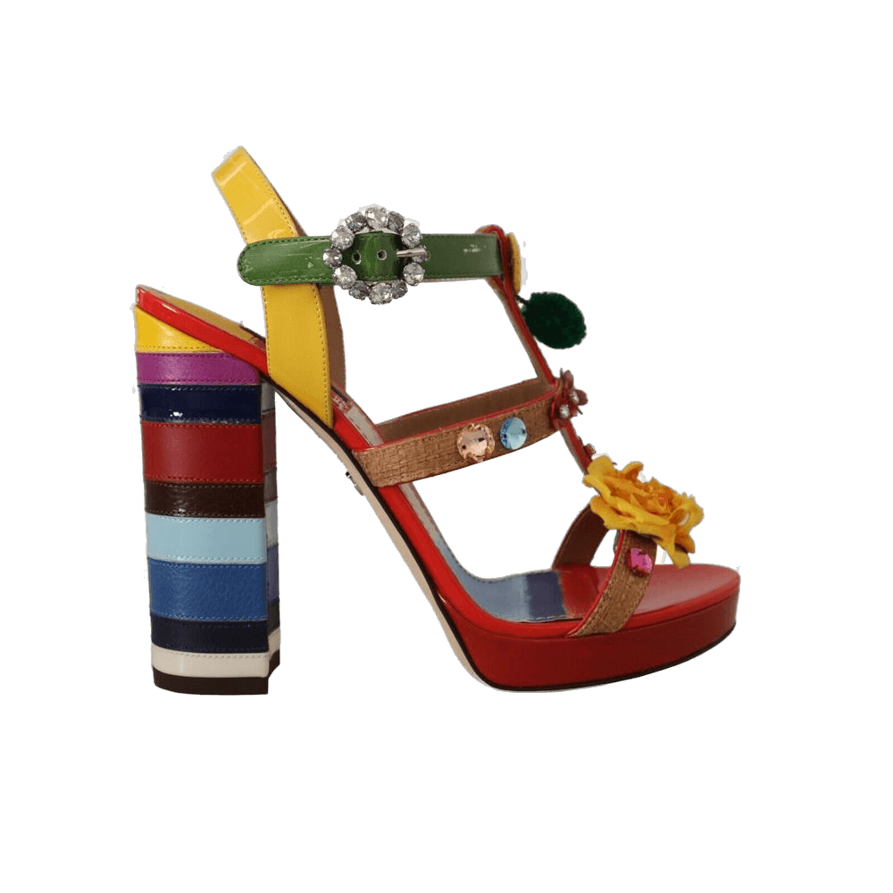 Dolce & Gabbana Multicolor Cotton Sandals