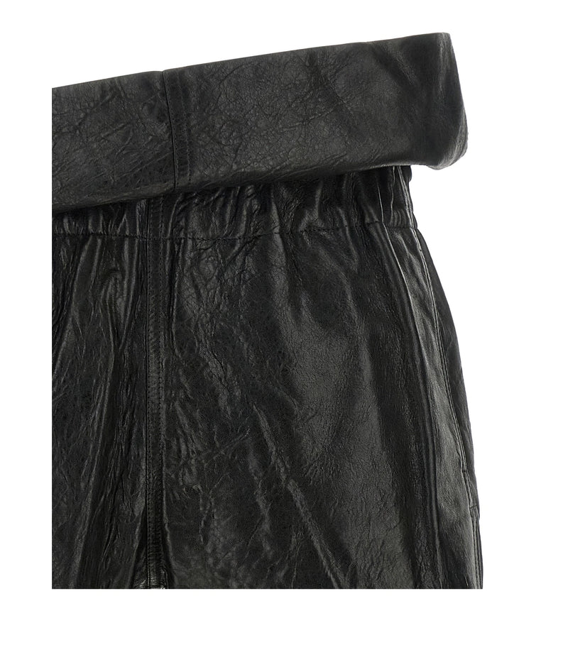 Rick Owens Bermuda in black, Lamb Leather — view 3