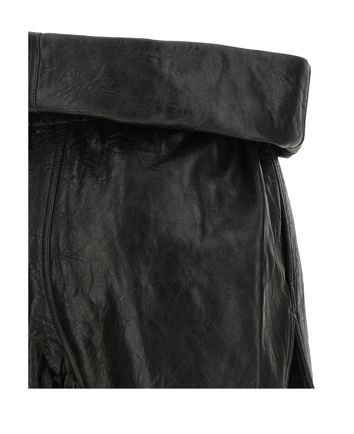 Rick Owens Bermuda in black, Lamb Leather — view 4