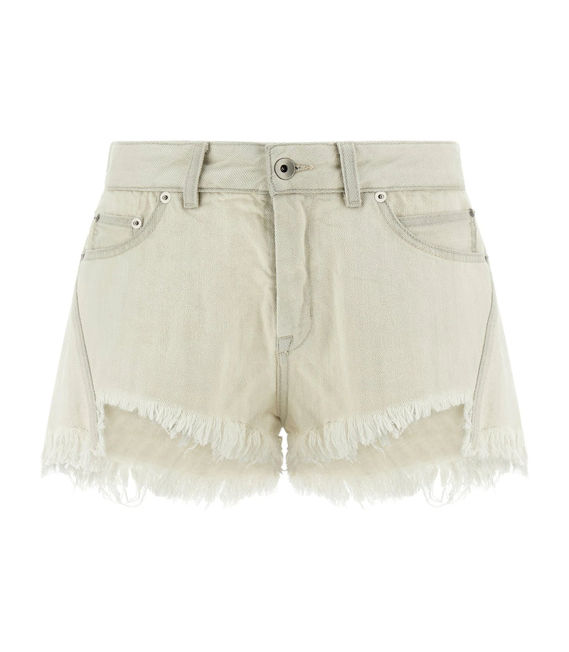Rick Owens Denim Short in white, Cotton