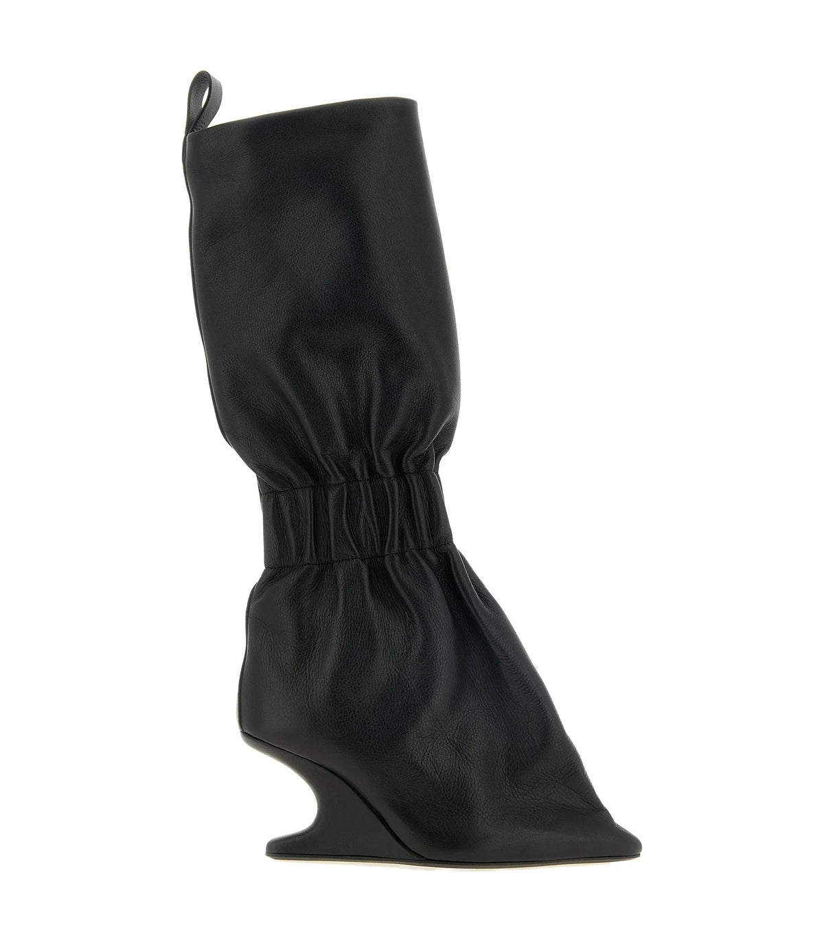 Rick Owens Knee High Boots in black, Calfskin Leather