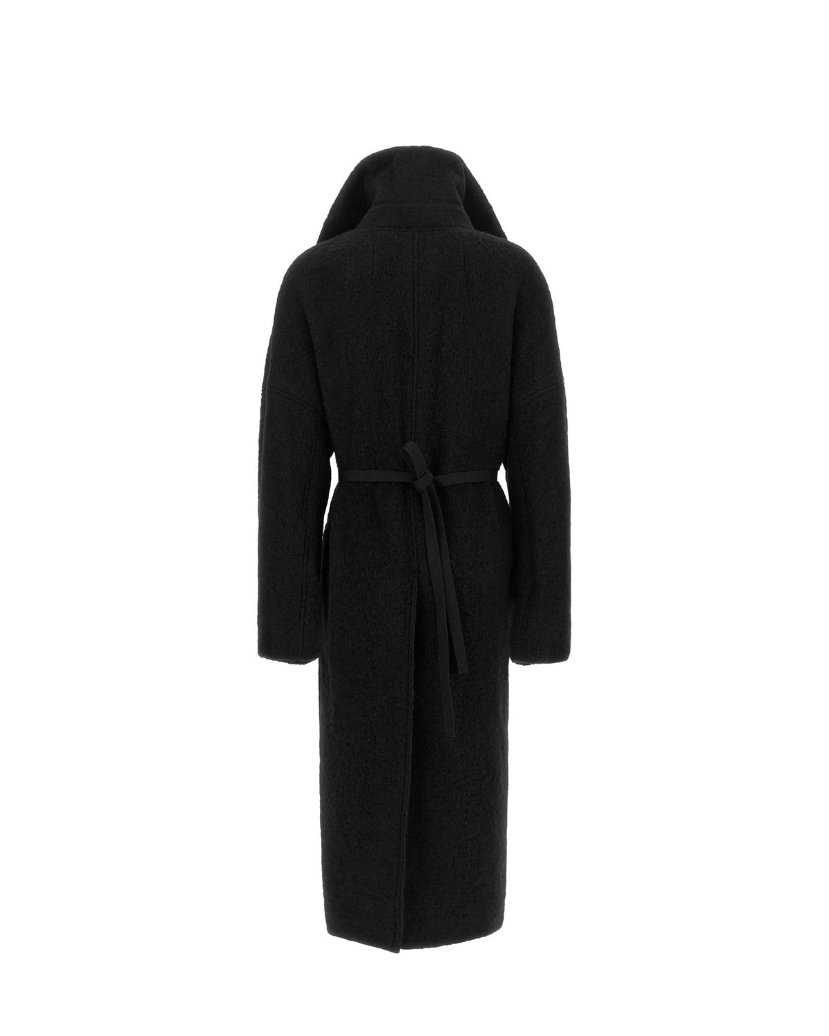 Rick Owens Wrap Coat in black — view 2