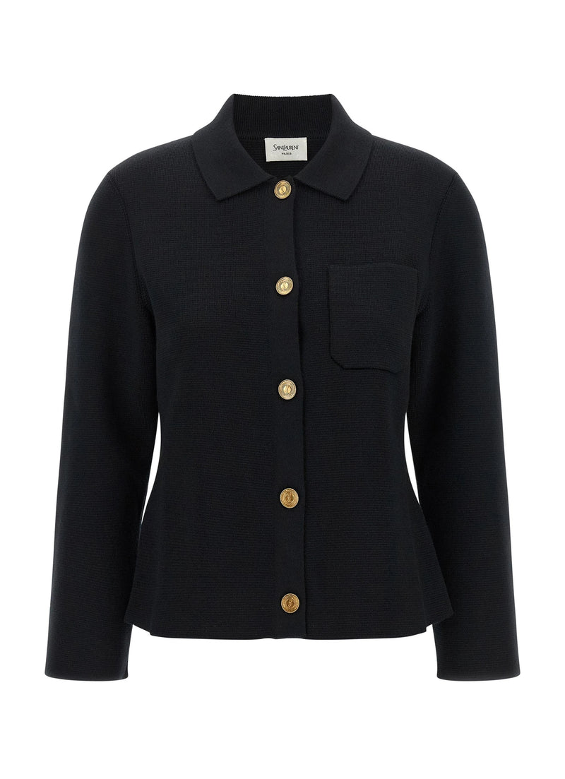 Saint Laurent Cardigan in black, Wool