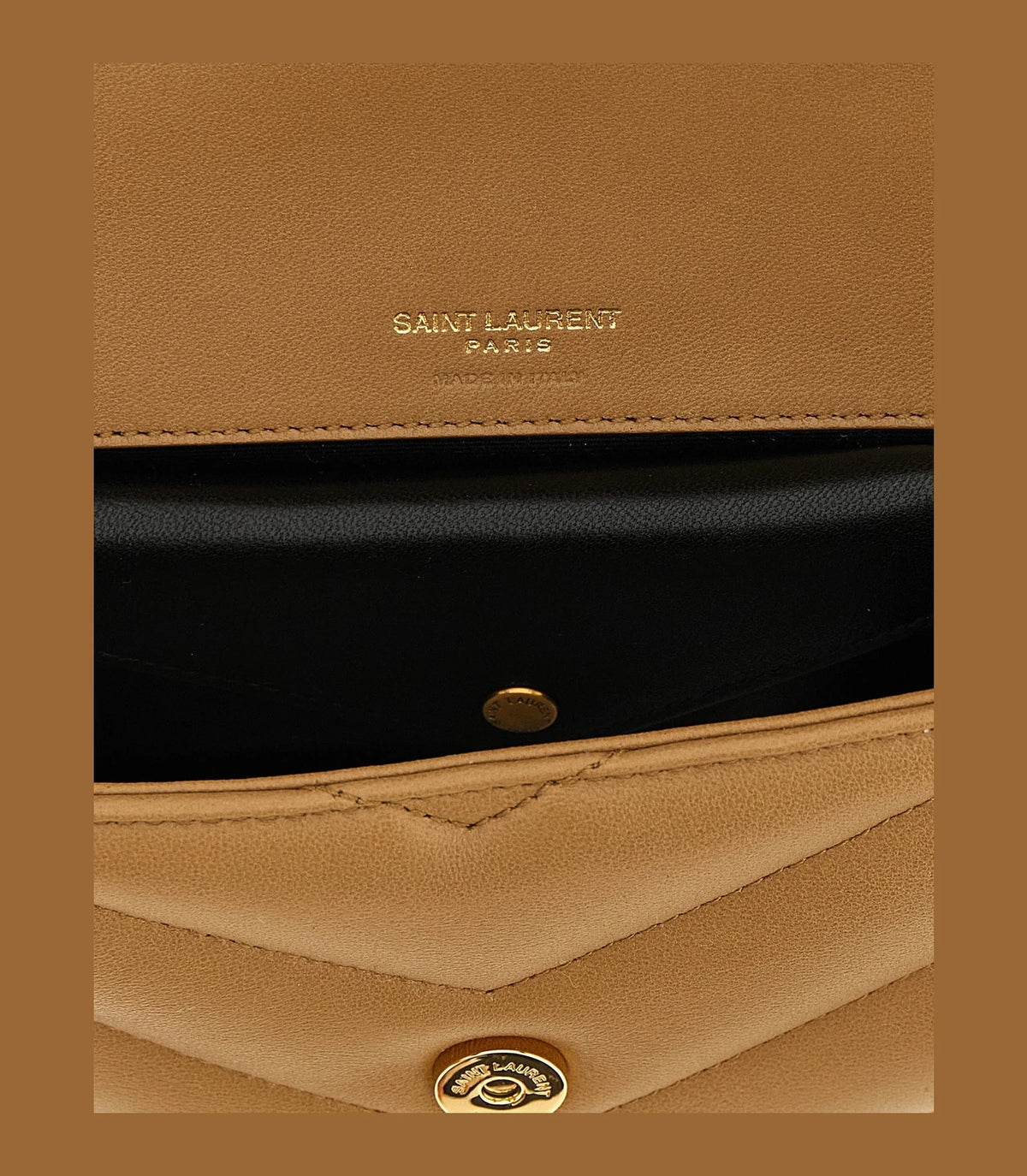 Saint Laurent Cross Body Bag in beige, Lamb Leather — view 4