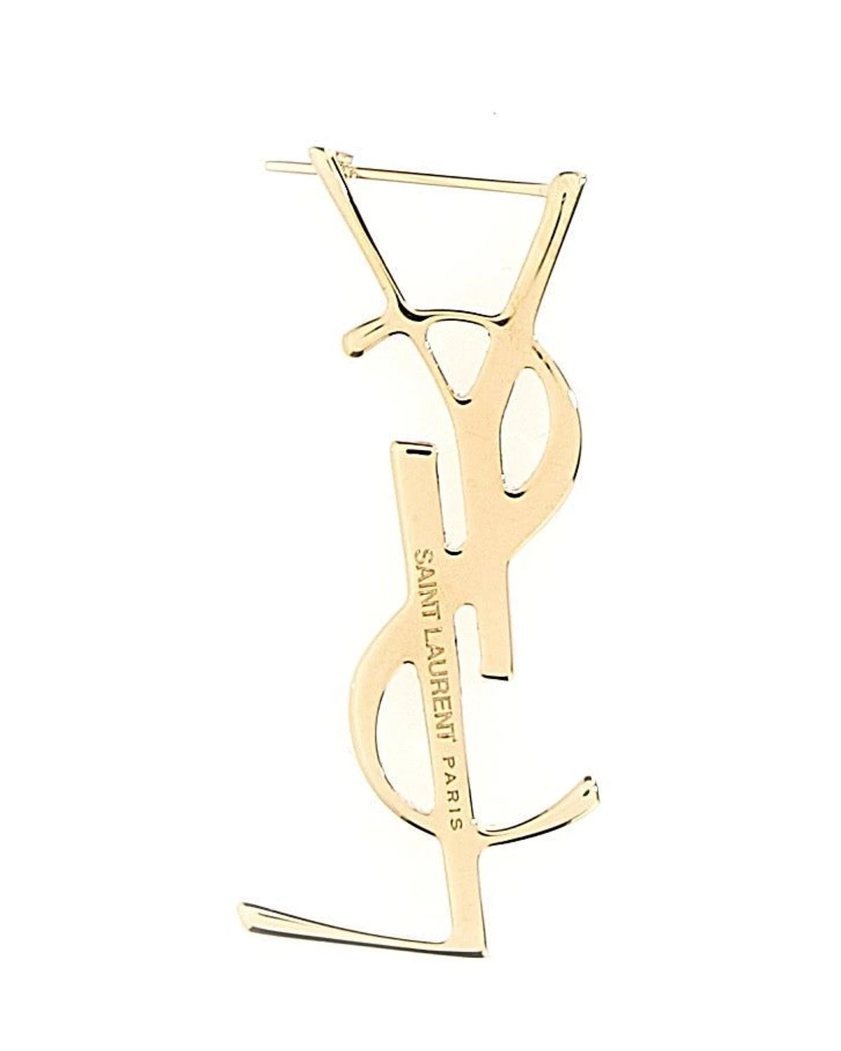 Saint Laurent Earring in gold, Brass — view 2