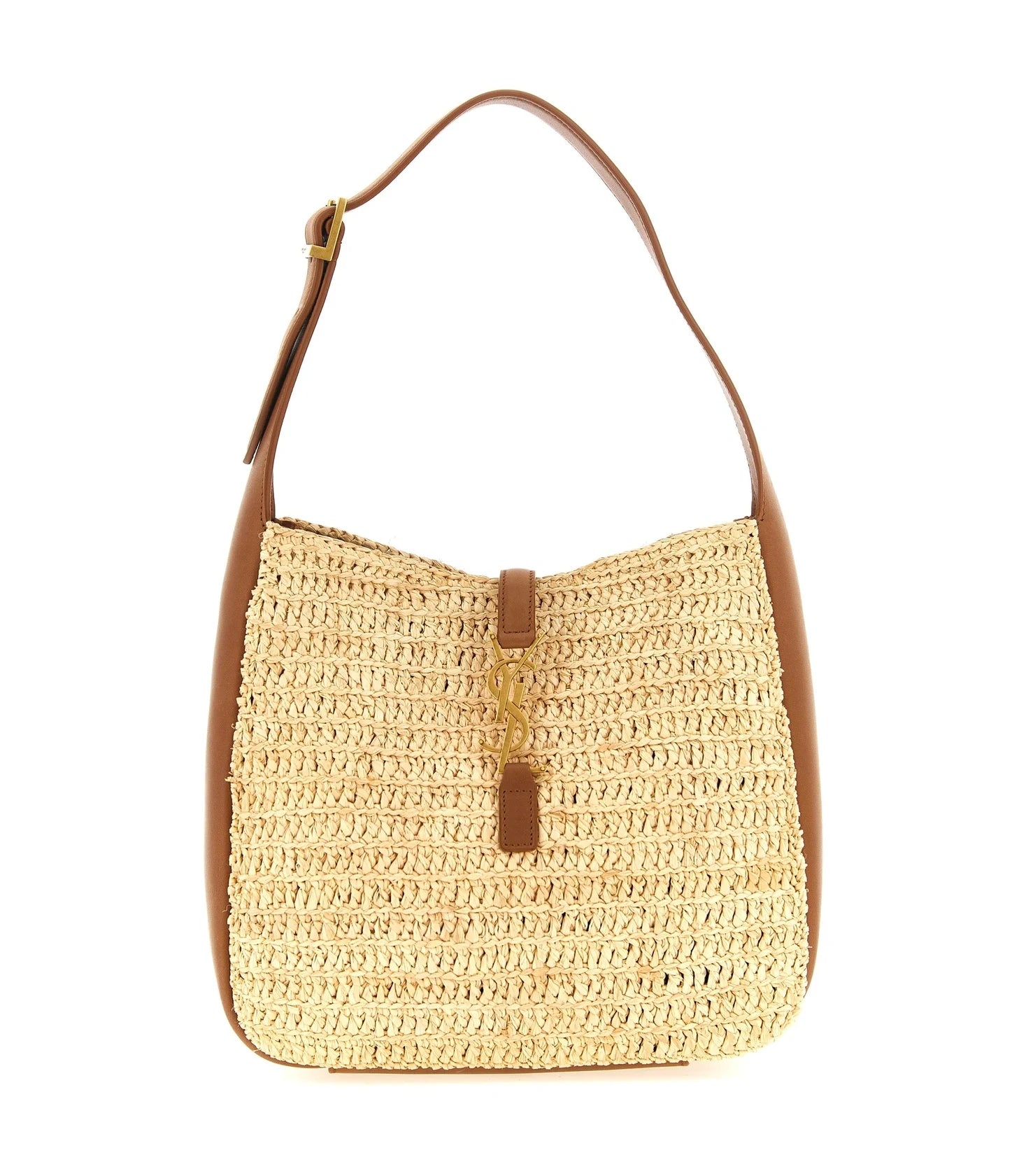 Saint Laurent Hobo Bag in beige, Raffia
