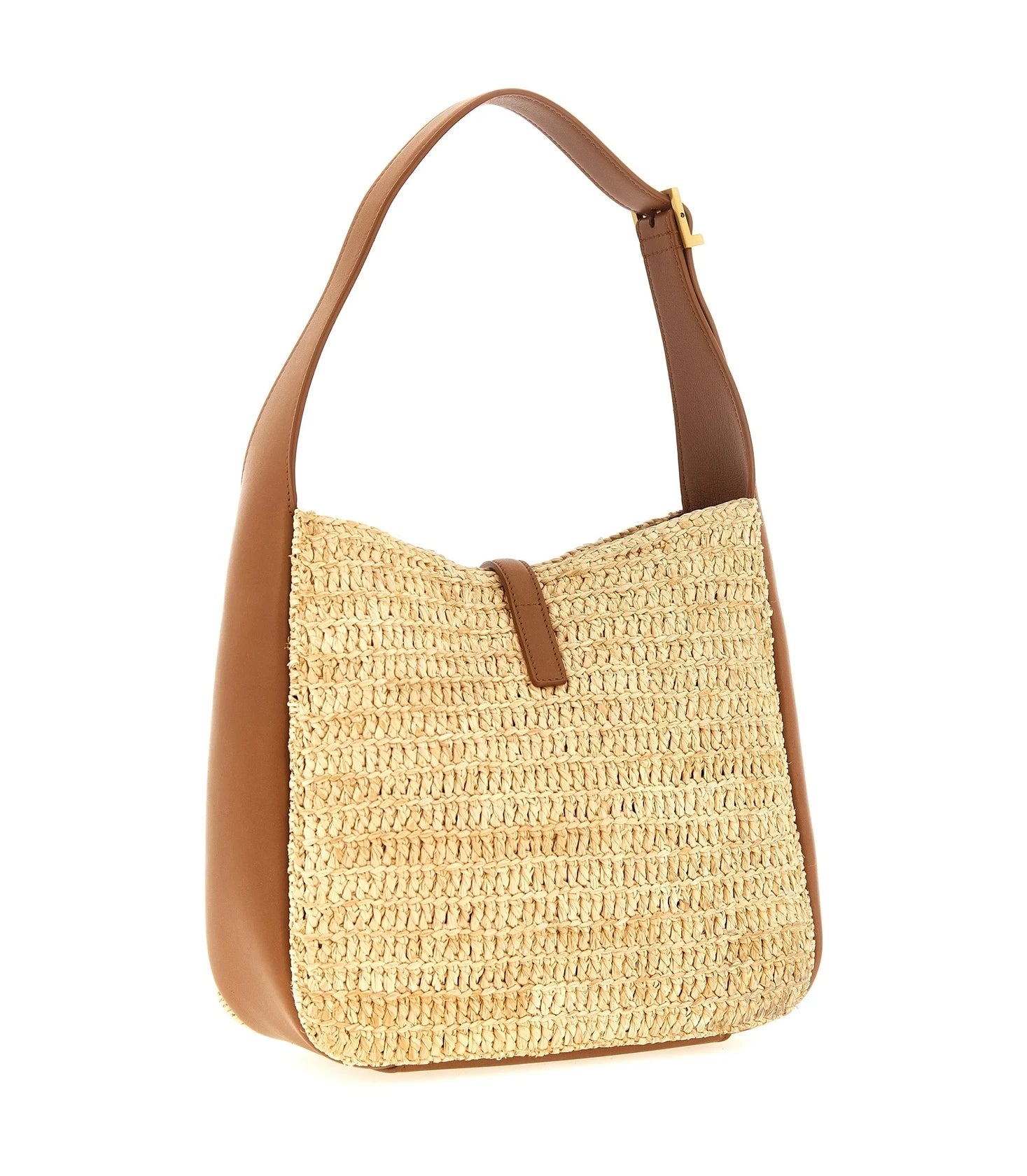 Saint Laurent Hobo Bag in beige, Raffia — view 2