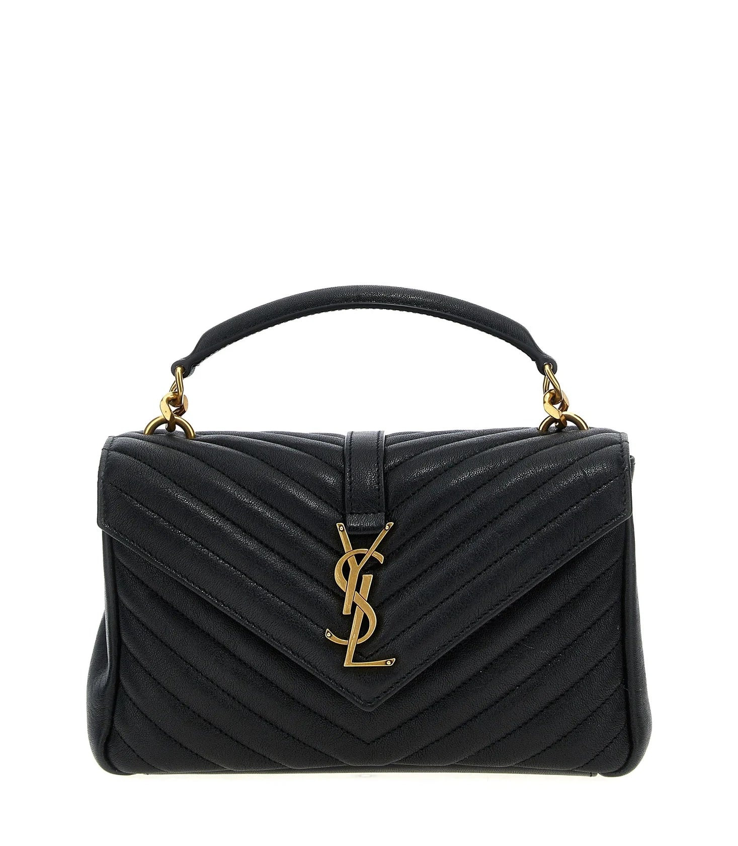 Saint Laurent Satchel Bag in black, Calfskin Leather