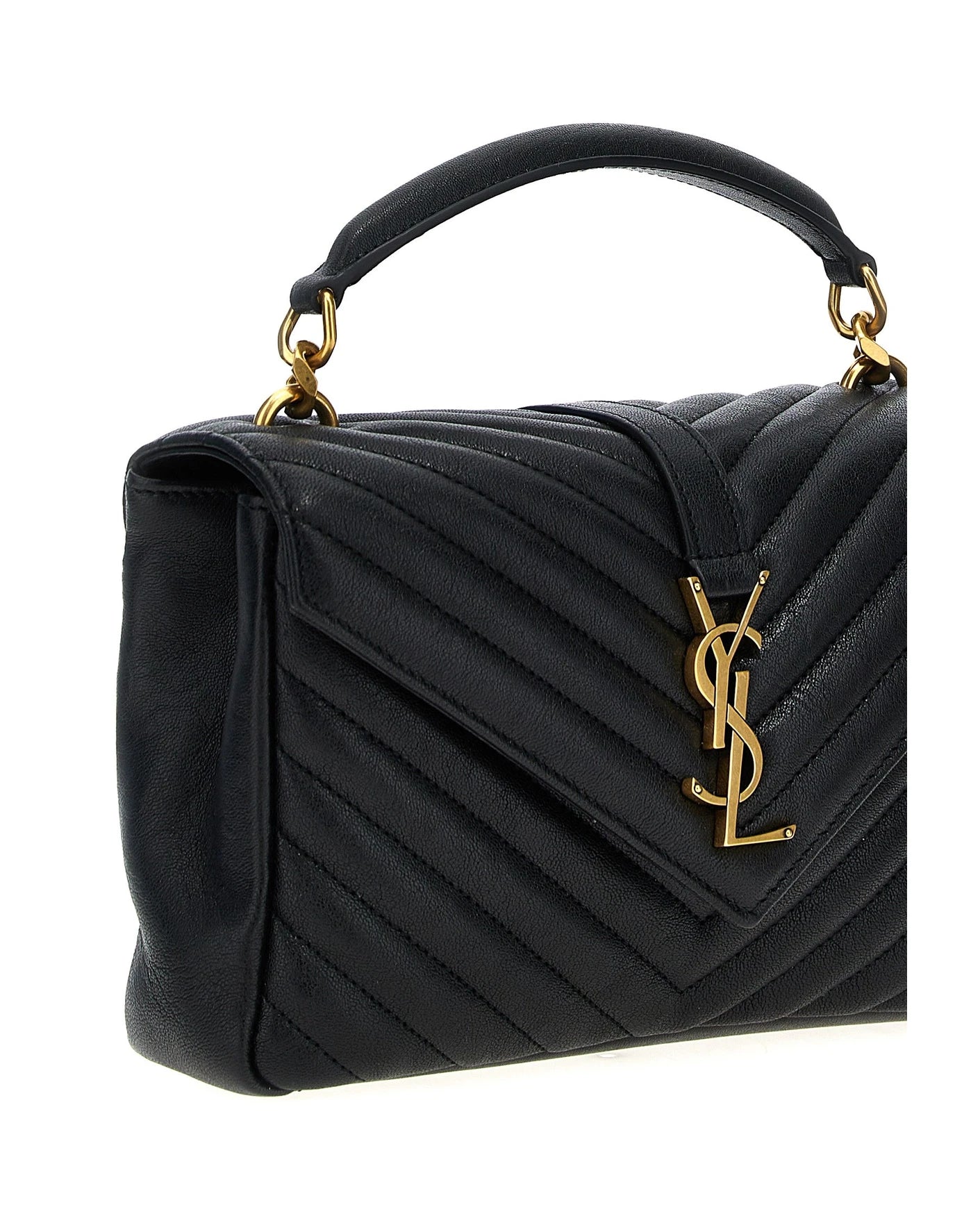 Saint Laurent Satchel Bag in black, Calfskin Leather — view 3