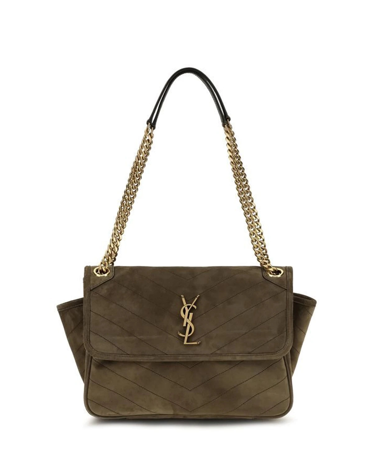 Saint Laurent Shoulder Bag in brown, Suede