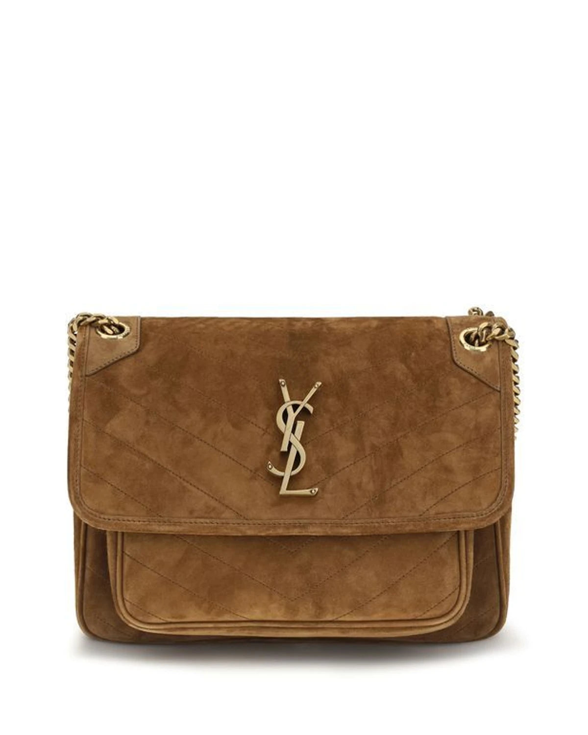 Saint Laurent Shoulder Bag in brown, Suede