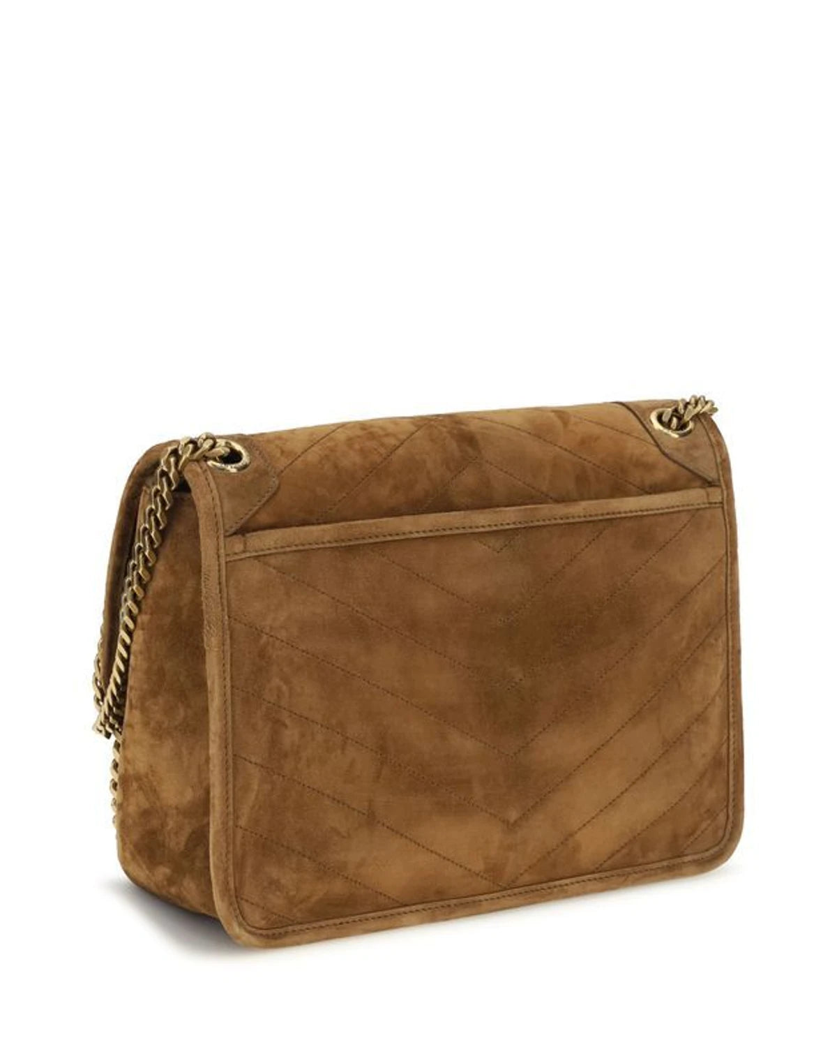 Saint Laurent Shoulder Bag in brown, Suede — view 3