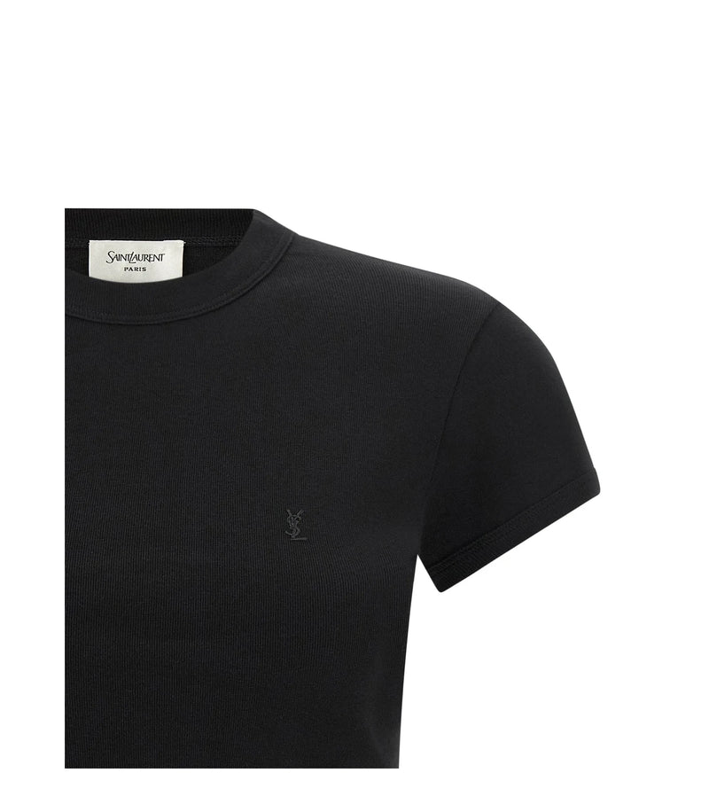 Saint Laurent T-Shirt in black, Cotton — view 3