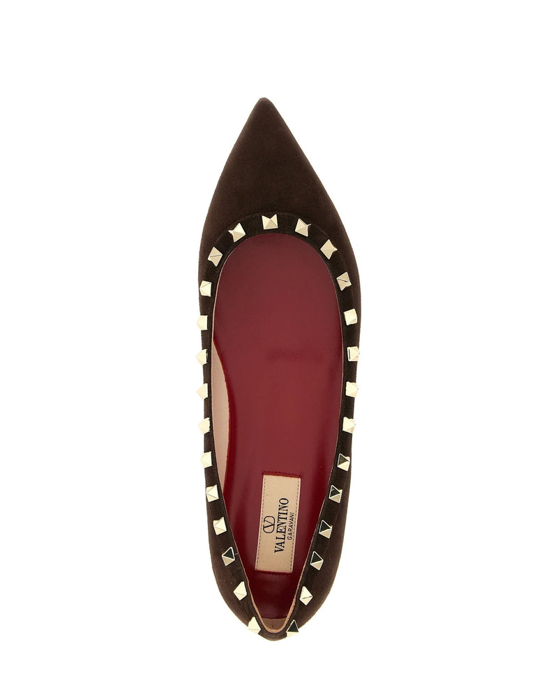 Valentino Garavani Ballet Flats in brown, Calfskin Leather — view 4