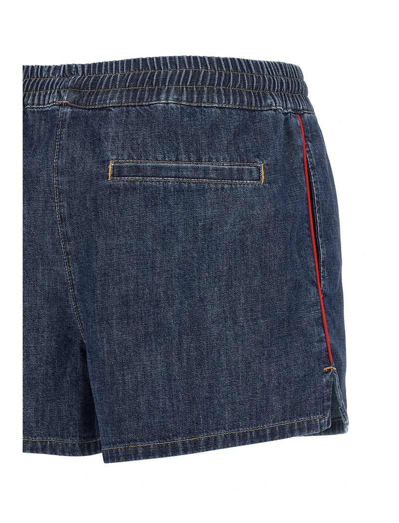 Valentino Garavani Denim Short in blue, Cotton — view 4