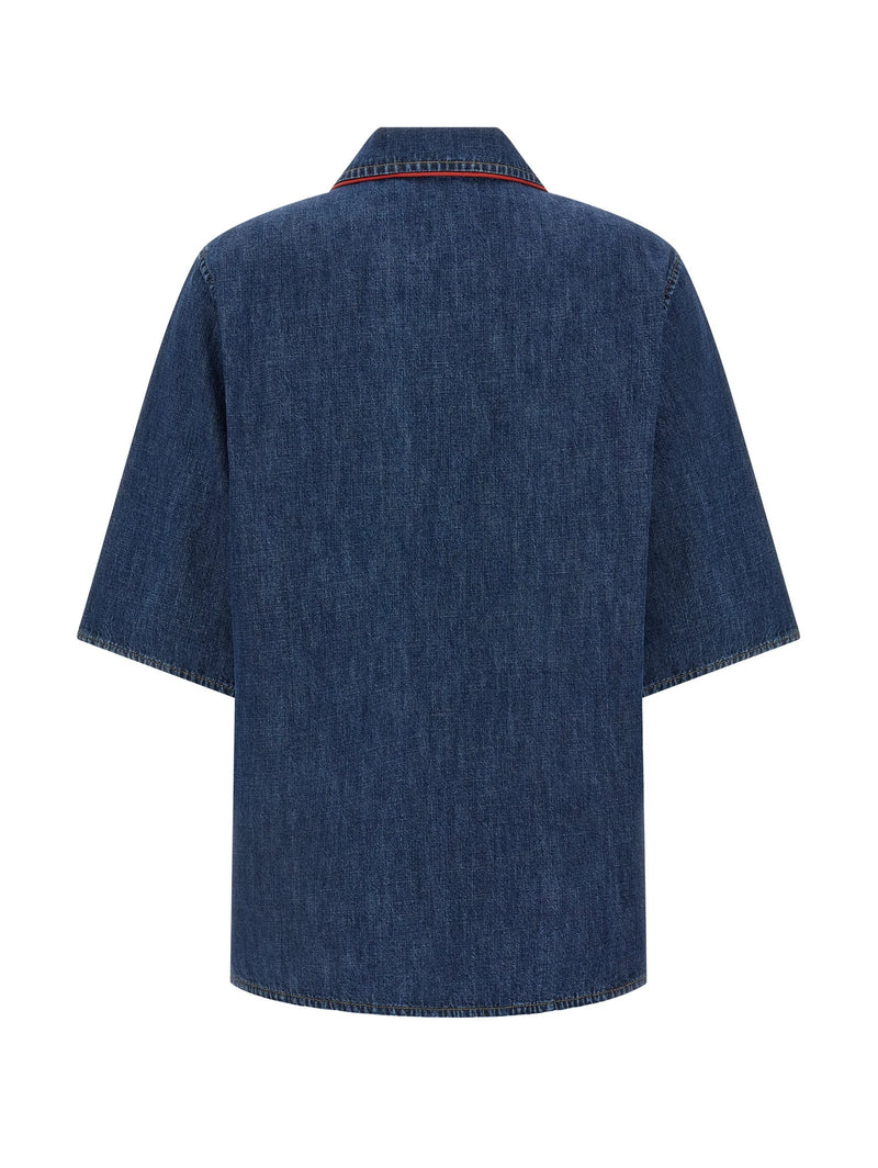 Valentino Garavani Dress Shirt in blue, Cotton — view 2