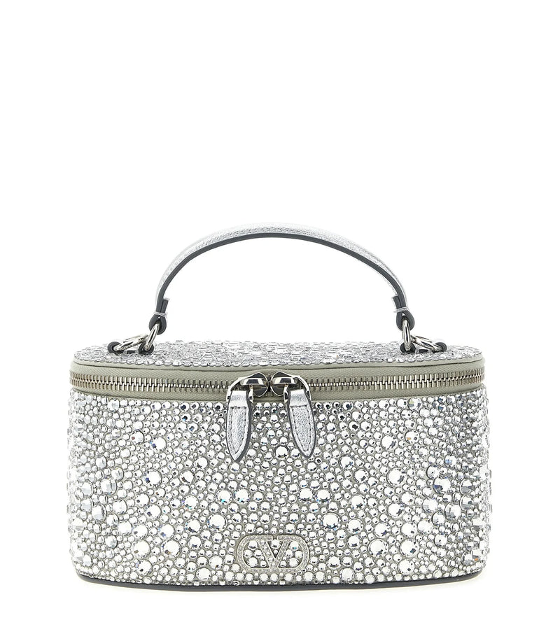 Valentino Garavani Makeup Bag in silver, Viscose