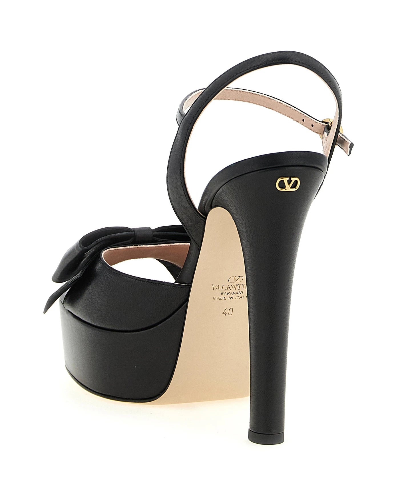 Valentino Garavani Black Stiletto Sandals 