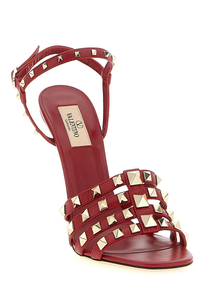 Valentino Garavani Sandals in red, Calfskin Leather — view 2