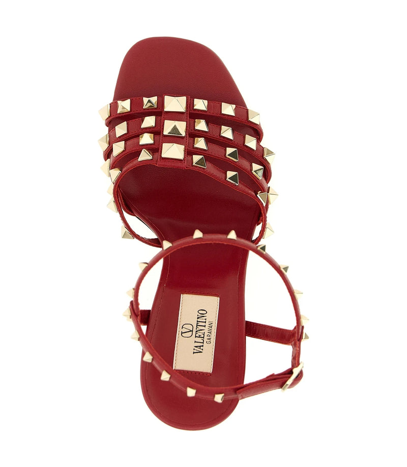 Valentino Garavani Sandals in red, Calfskin Leather — view 4