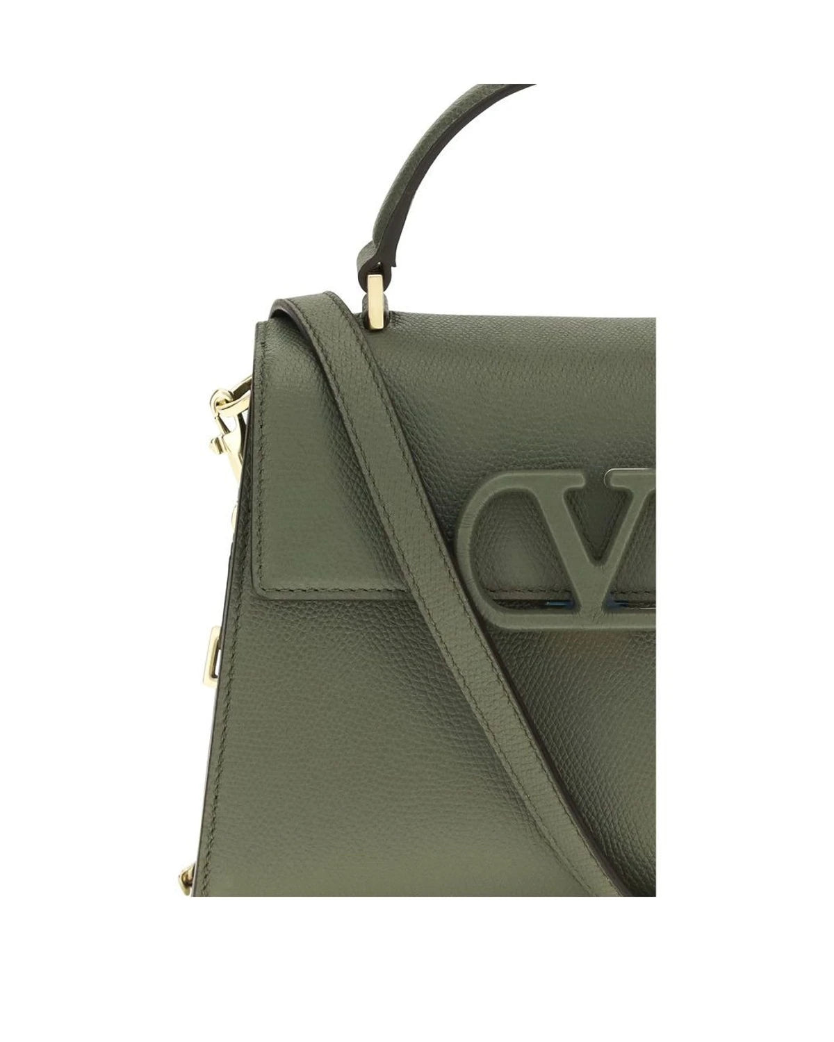 Valentino Garavani Satchel Bag in green, Calf Leather — view 4