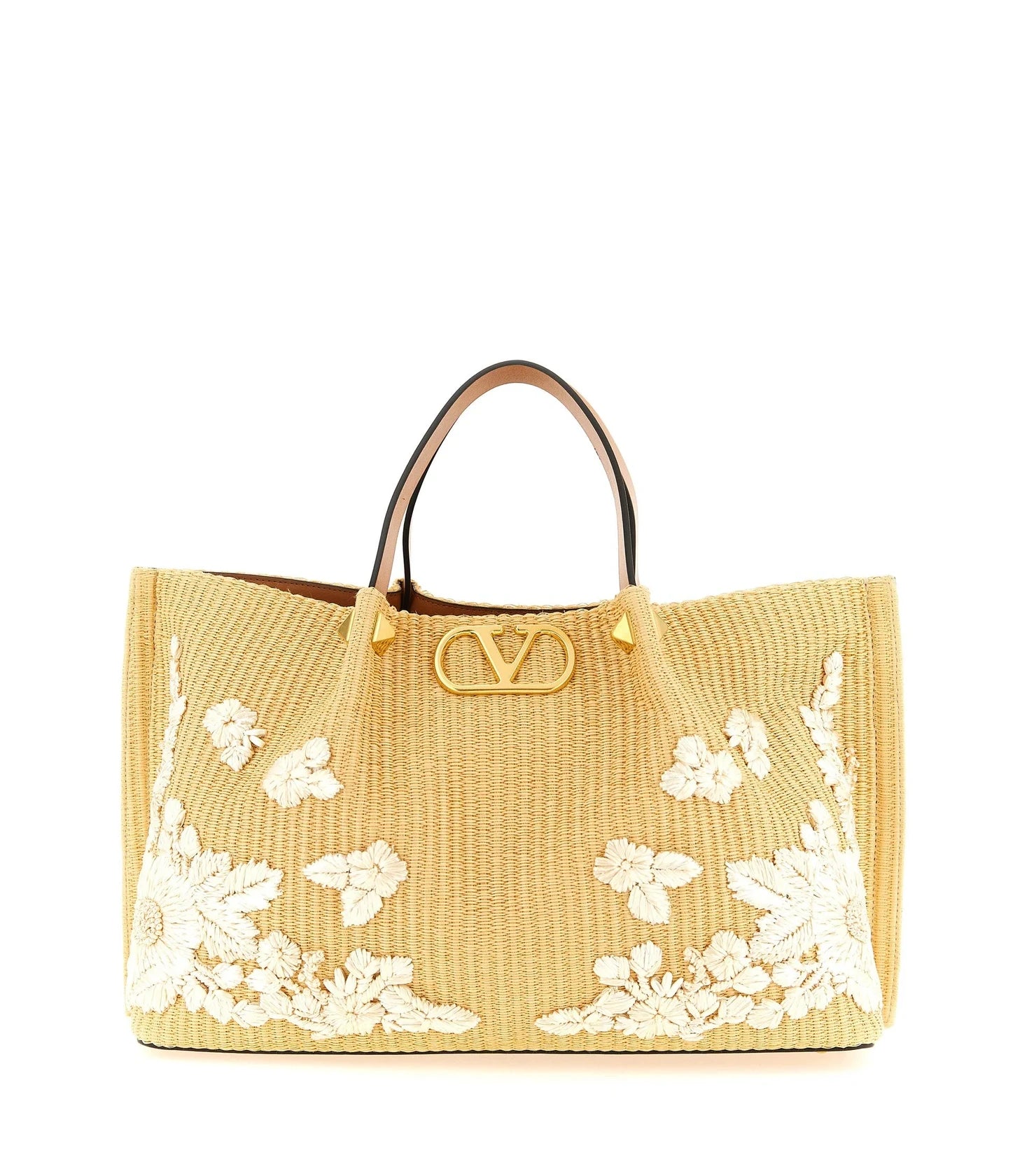 Valentino Garavani Shopping Tote in beige, Cotton