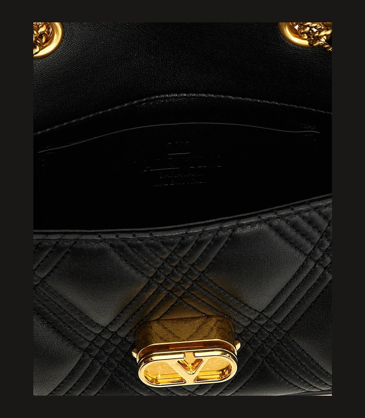 Valentino Garavani Shoulder Bag in black, Lamb Leather — view 4