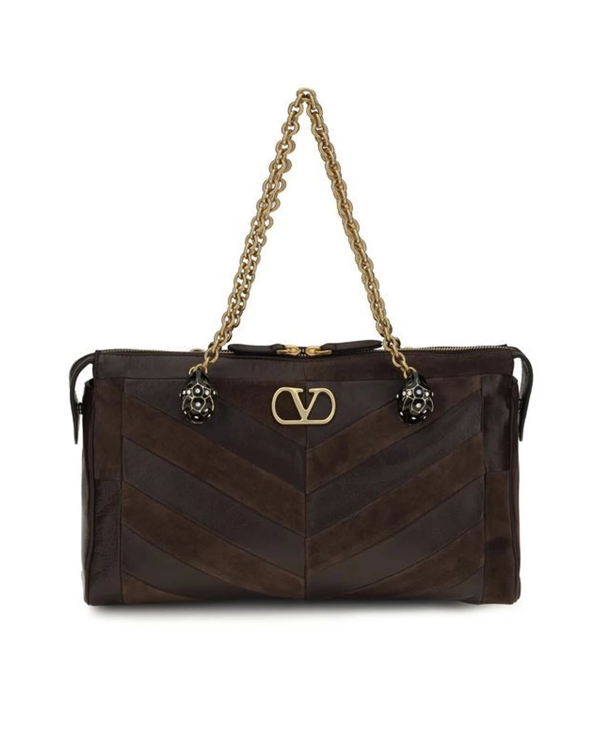 Valentino Garavani Shoulder Bag in brown, Calf Leather