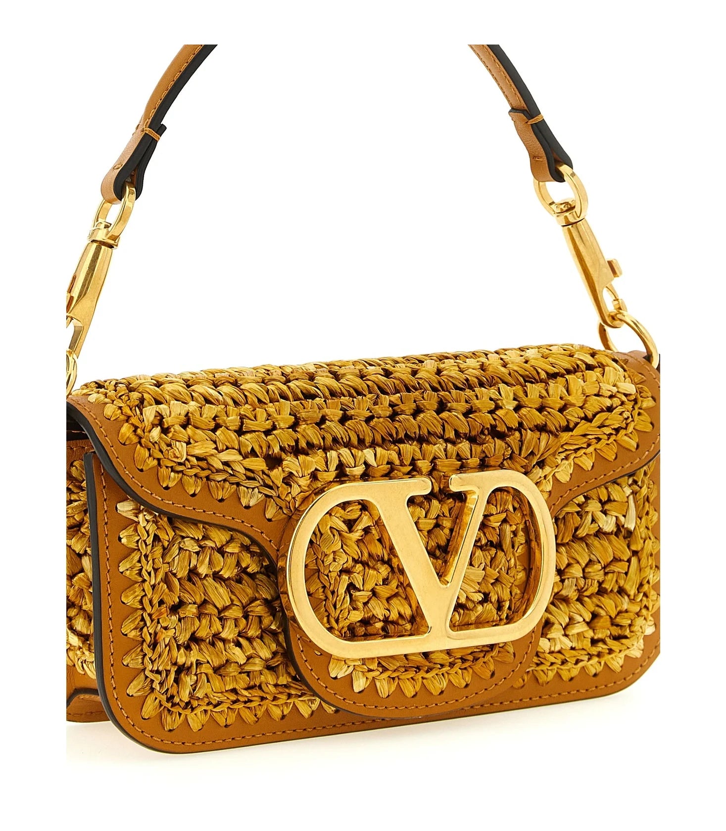 Valentino Garavani Shoulder Bag in gold, Viscose — view 3