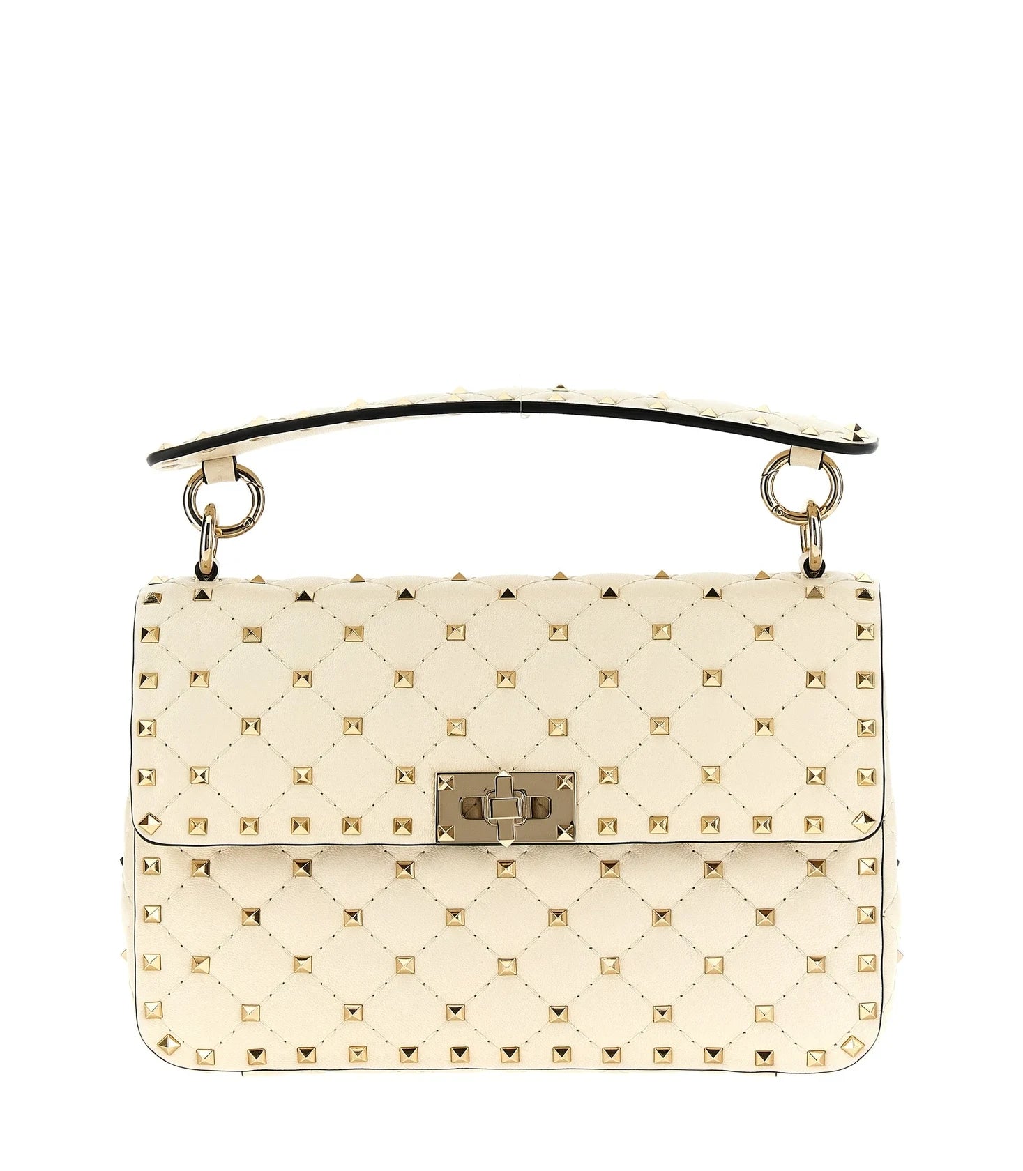 Valentino Garavani Shoulder Bag in white, Lamb Leather