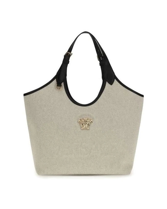 Versace Beige Cotton Shoulder Bag