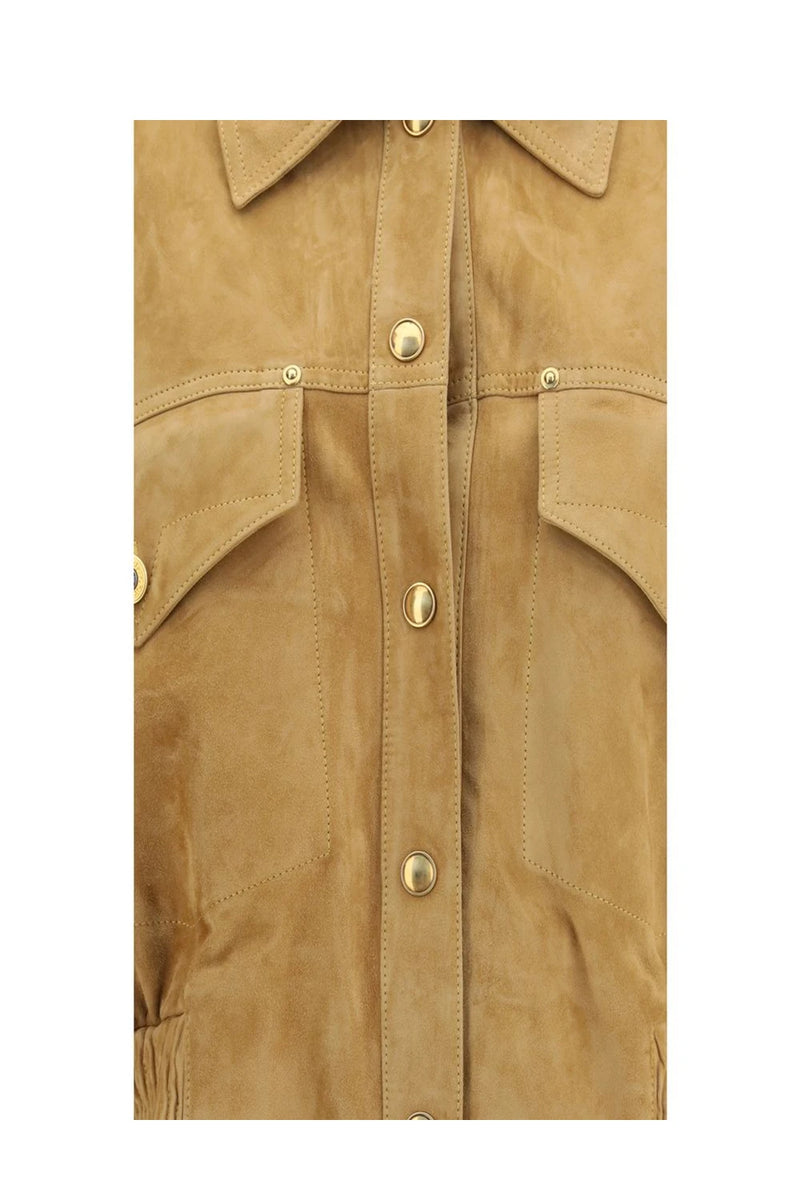 Versace Bomber Jacket in beige, Lamb — view 3