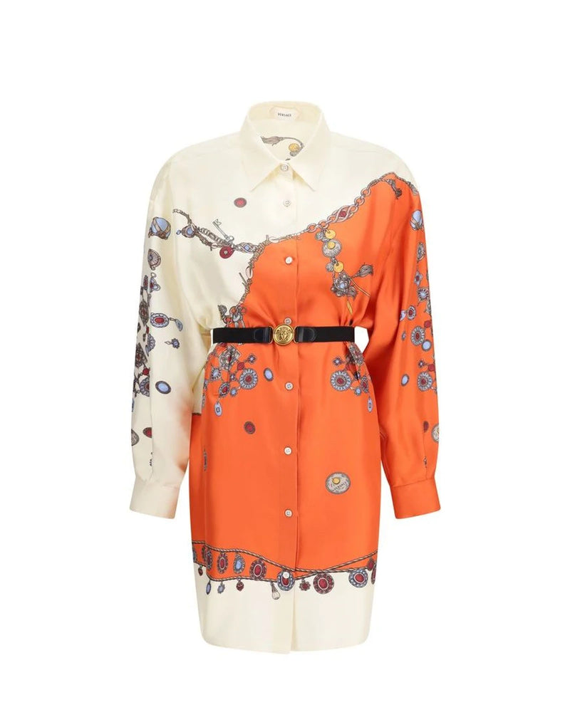Versace Dresse in orange, Silk