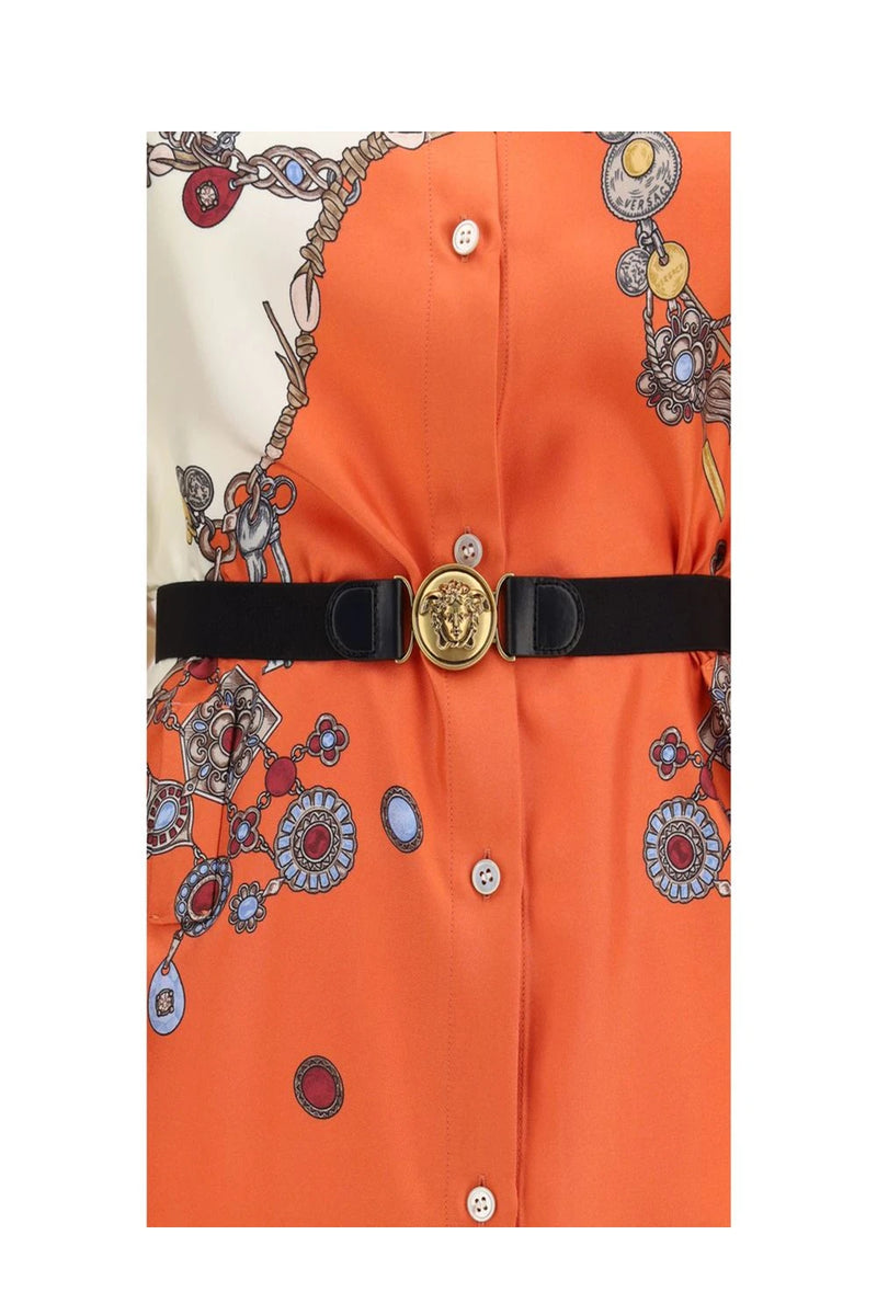 Versace Dresse in orange, Silk — view 3