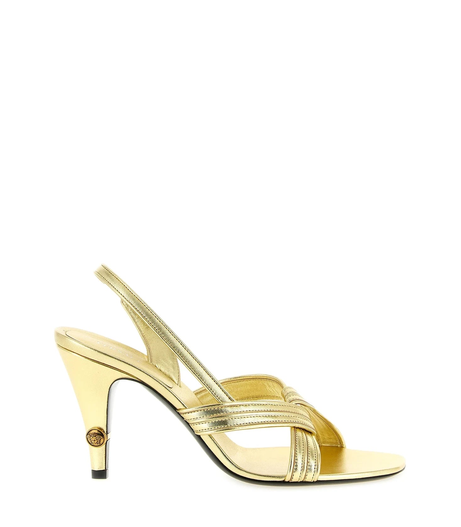 Versace Sandals in gold, Lamb Leather