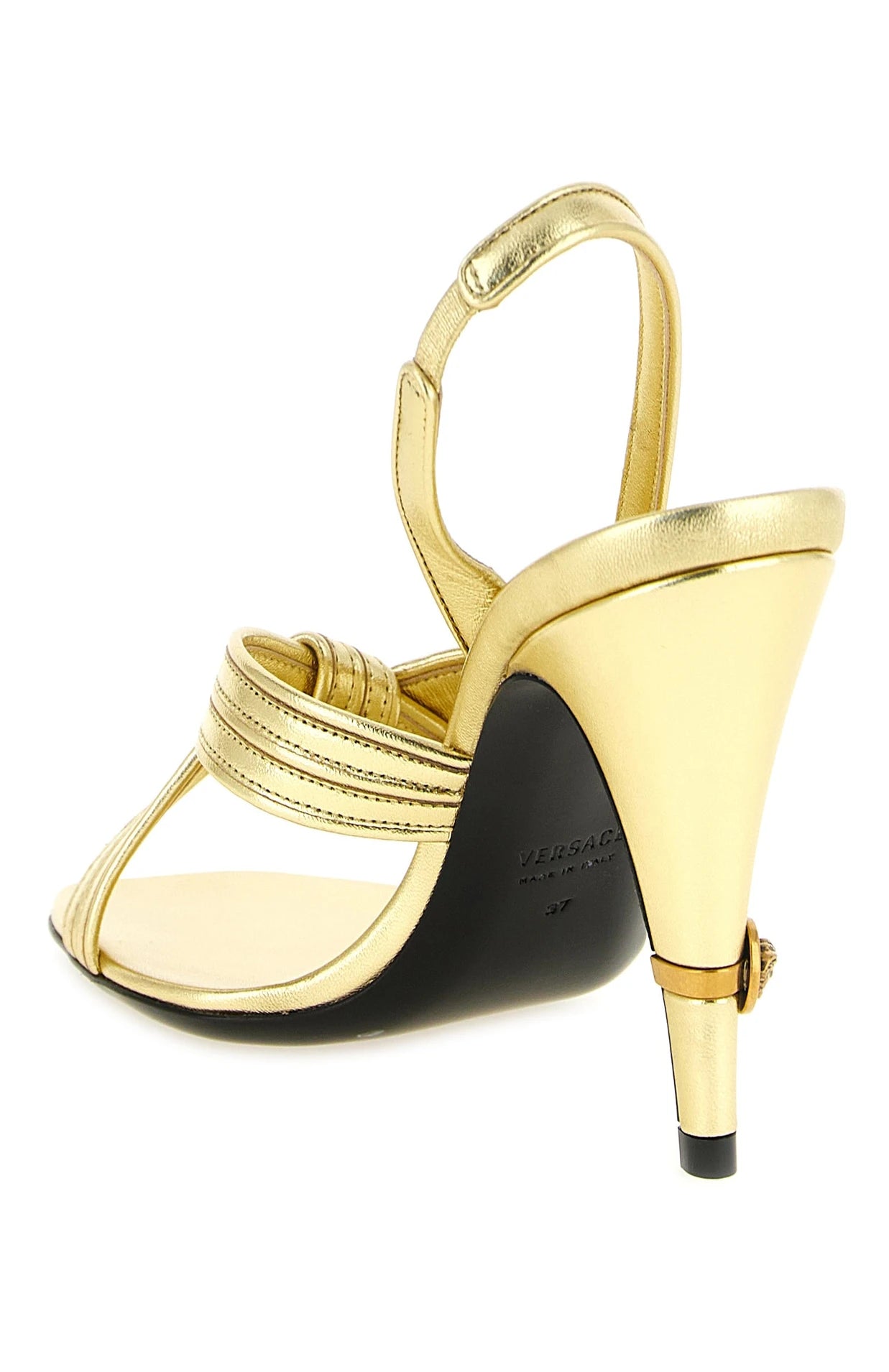 Versace Sandals in gold, Lamb Leather — view 3