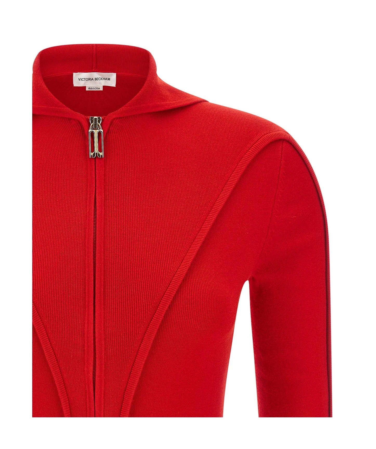 Victoria Beckham Cardigan in red, Wool — view 3