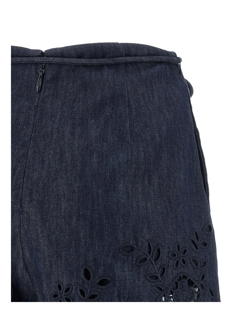 Zimmermann Denim Short in blue, Cotton — view 4
