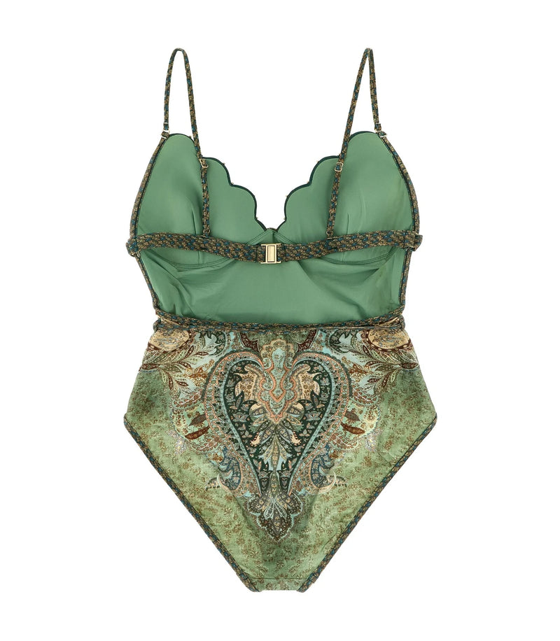Zimmermann One-Piece Swimsuit in green, Polyamide — view 2