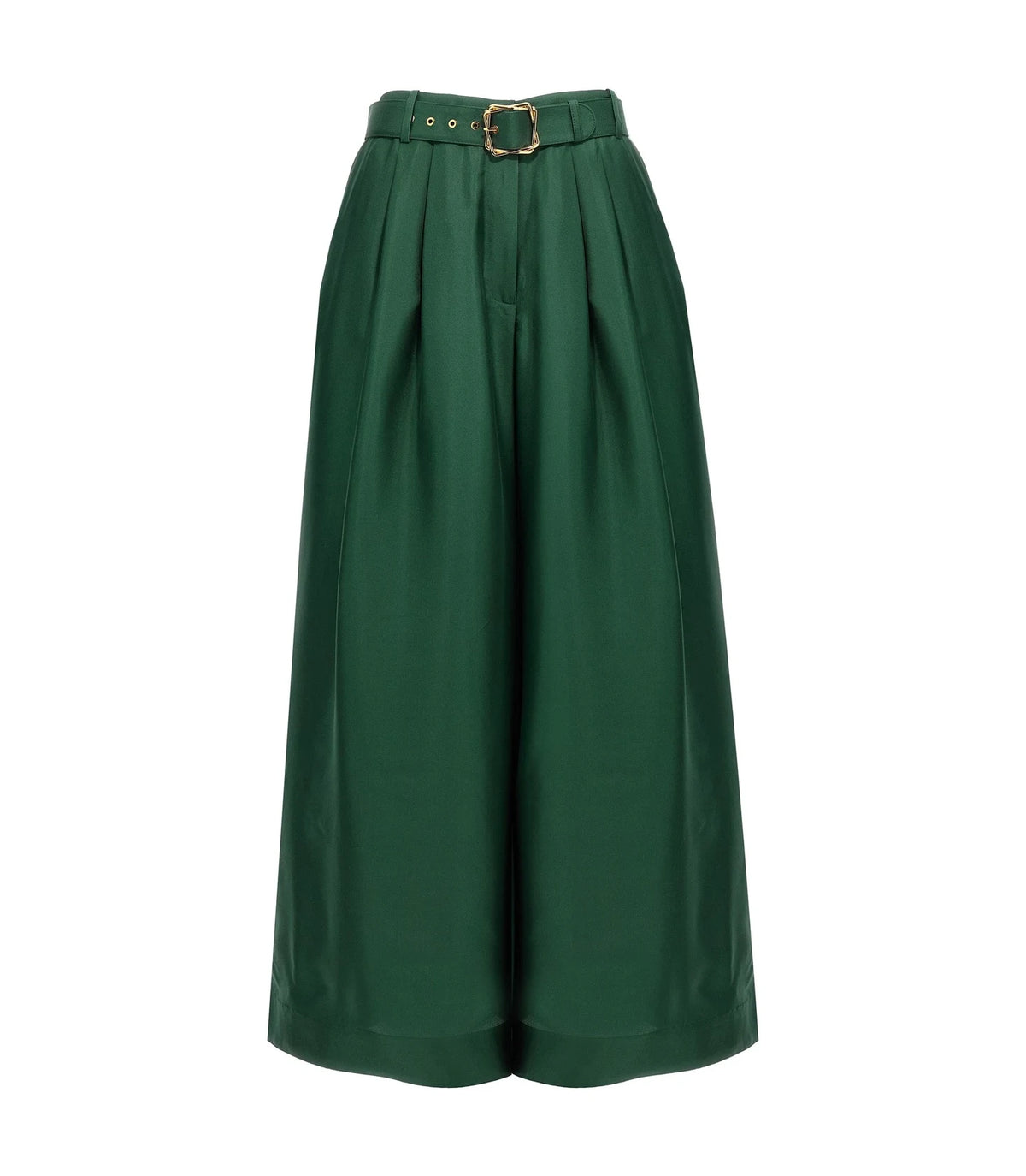 Zimmermann Palazzo Pant in green, Silk
